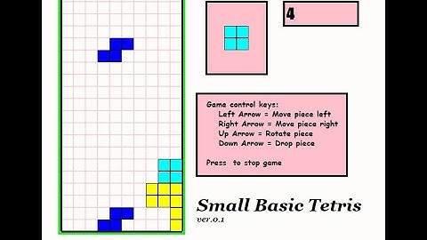 Making TETRIS game in Small Basic.