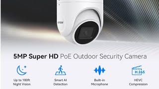 (Hikvision Compatible) H.VIEW 5MP Outdoor POE Camera Dome Turret IP Security Camera screenshot 3