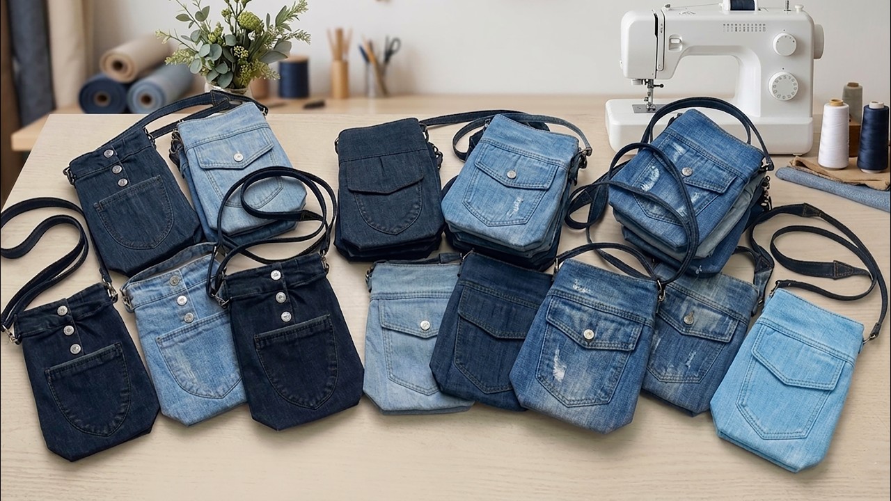 It's very easy to sew items from old jeans - Create Useful Denim