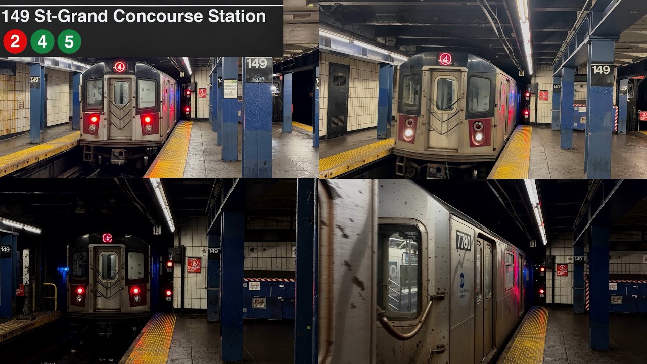 IRT Jerome Line: (4) Trains Ends & Begins @ 149th Street Grand Concourse (R142 Jerome Set & R142A)