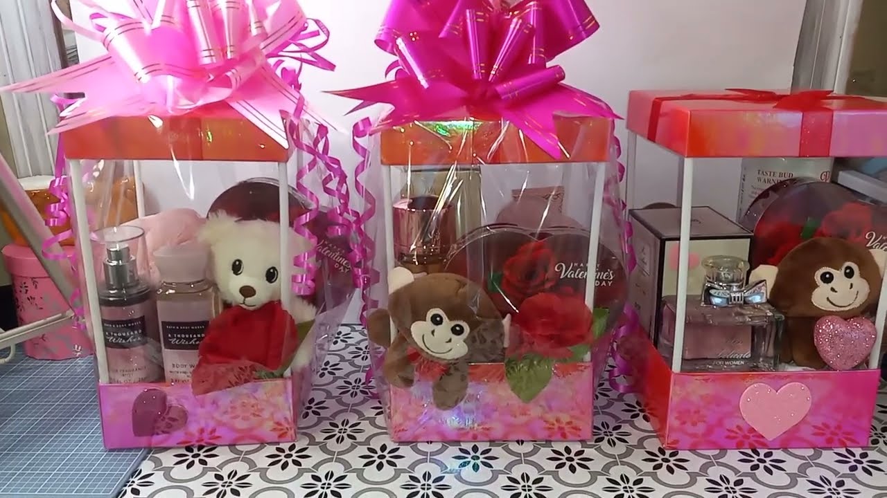 VALENTINES DAY Carousel Gift Baskets Using DOLLARTREE GIFT Boxes 