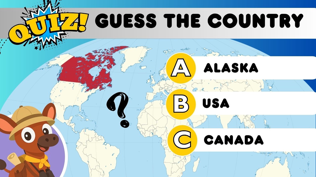 Guess The COUNTRY on The Map | Geography Quiz Challenge - YouTube