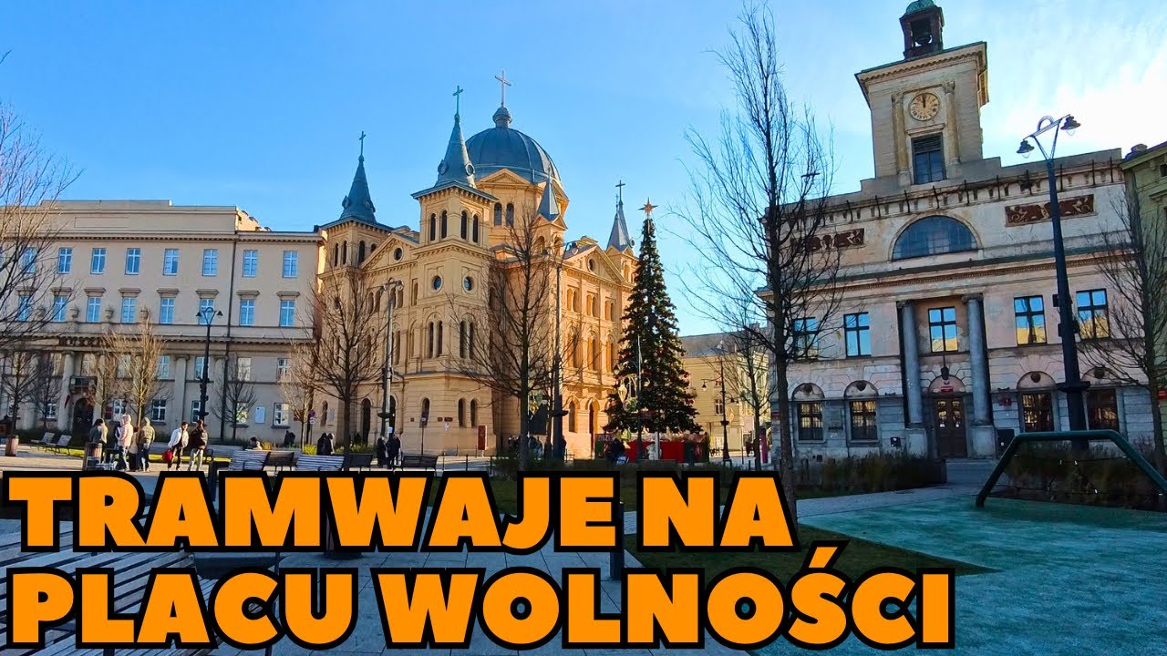 Tramwaje na Placu Wolności w Świąteczne południe | Tramwaje w Łodzi