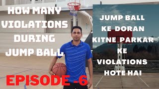 Jump Ball Violations In Basketball Game with English subtitles