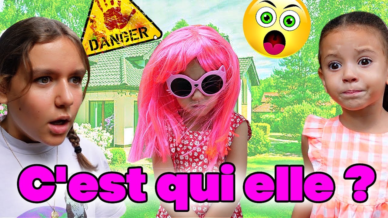 LA petite FILLE aux CHEVEUX ROSE nous SUIT comme CELLE qui a LES CHEVEUX  VIOLET ! 