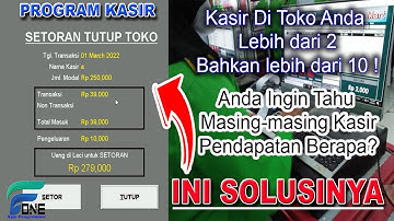 PROGRAM KASIR MINIMARKET | Setting Modal Dan Setor | Part 2
