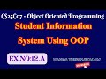 CS25C07 Object Oriented Programming || Student Information System Using OOP in C++ #cplusplus