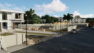 Construction site || 3D walkthrough animation