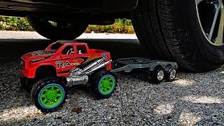 EXPERIMENT CAR vs MONSTER TRUCK! Crushing Crunchy & Soft Things by Car screenshot 5