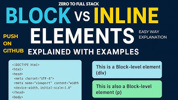Block vs Inline Elements in HTML Explained with Examples| #BLOCK_LINE-ELEMENT|#INLINE_ELEMENT