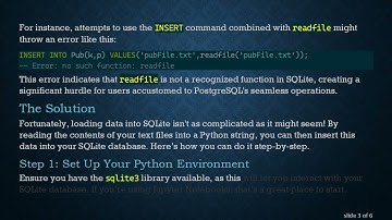 How to Efficiently Load Data into SQLite: The COPY Alternative for PostgreSQL Users