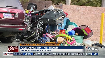 Neighbors concerned as trash pile blocks street