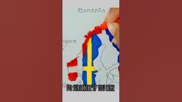 Drawing the flag of Norway in my Europe map | what’s next | #satisfying #drawing #art #creativeart