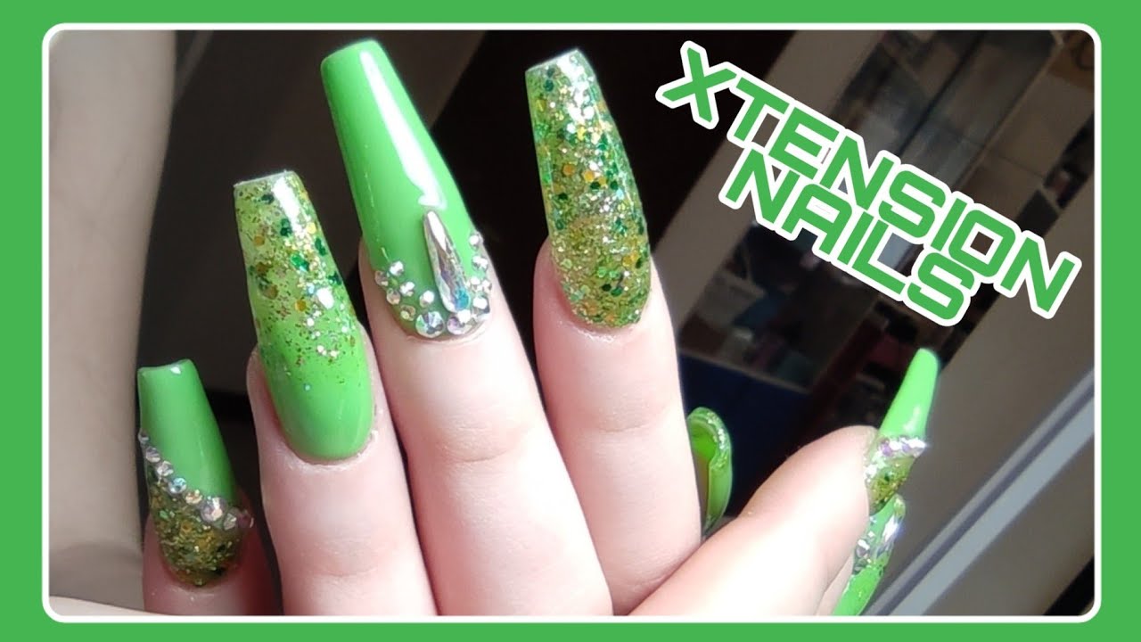 EXTENSION NAILS CON TIP INTERE IN GEL | BLING BLING LONG NAILS | @ValentinaMNails