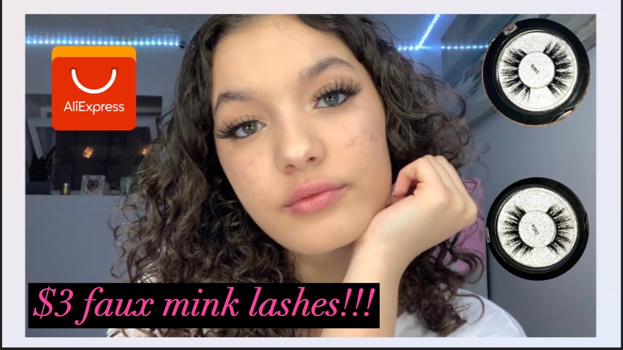 3$ ALIEXPRESS LASHES (try-on haul) | Faux Mink