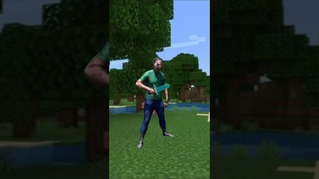 Майнкрафт Стив и крипер 