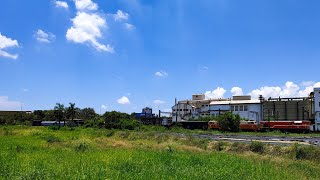 蔚藍晴空與廣袤草原~20210526 7202次貨物列車(秦楊試車列)(本務R38+次迴E208) 永康接近
