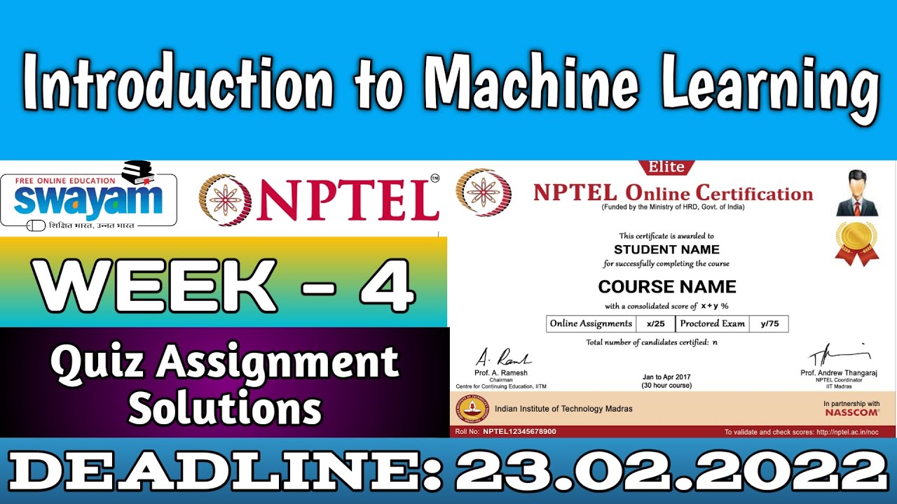 nptel assignment answers 2022 machine learning