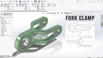 How to Create a Fork Clamp in SolidWorks | Full 3D Modeling Tutorial