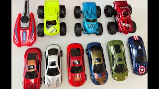 ASMR Monster Trucks and Superhero Cars #automobile #hotwheels #monstertruck #funny #hero