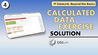 PI DataLink: Beyond the Basics - Calculated Data Exercise Solution screenshot 5
