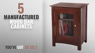 Top 10 Manufactured Wood Bar Cabinets [2018]: Crosley ST75-CH Bardstown Entertainment Cabinet, ...