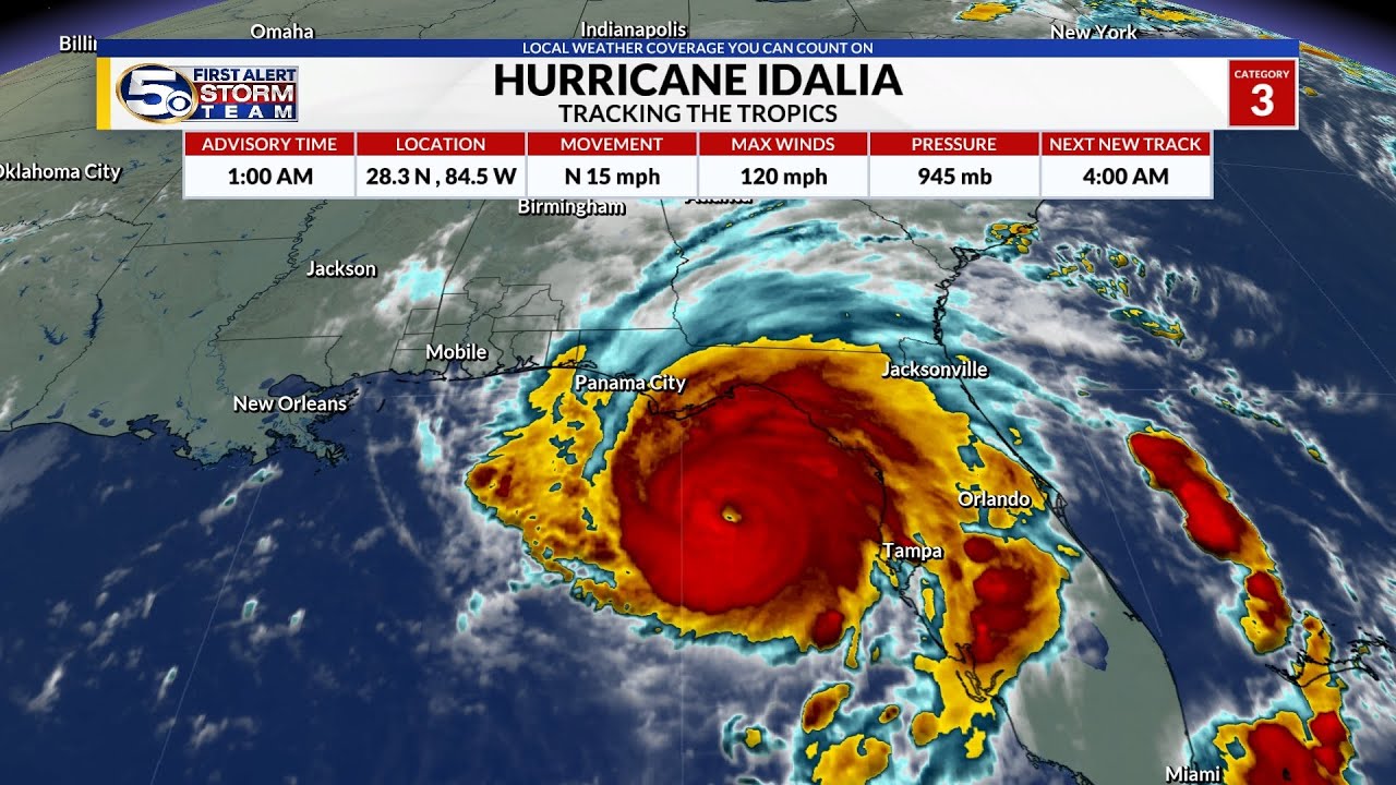 Idalia Now a Major Hurricane, Forecast to Make Landfall as a Cat. 4