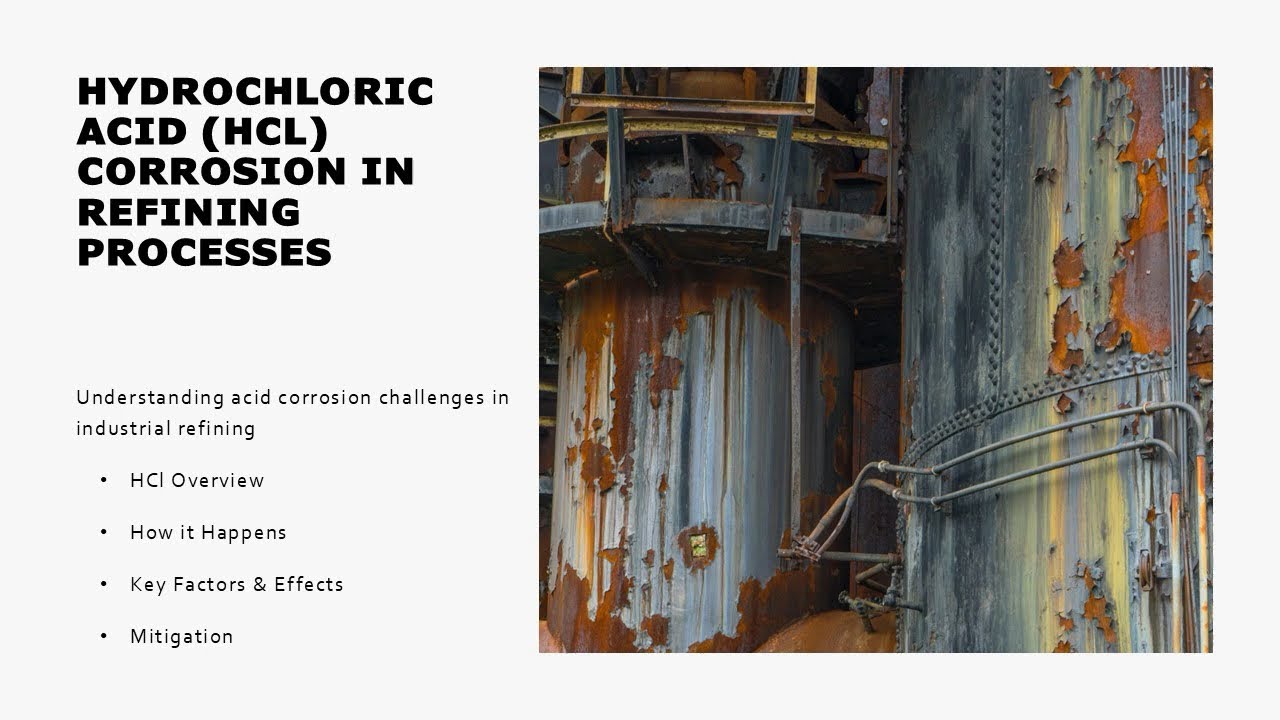 Hydrochloric Acid or HCl Corrosion in Refining Processes - Understanding acid corrosion challenges