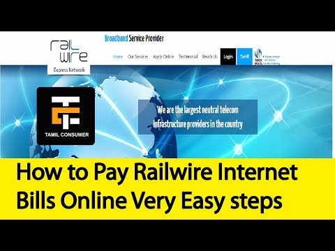 How to pay Railwire Internet Bill Online Very Easy | Tamil Consumer