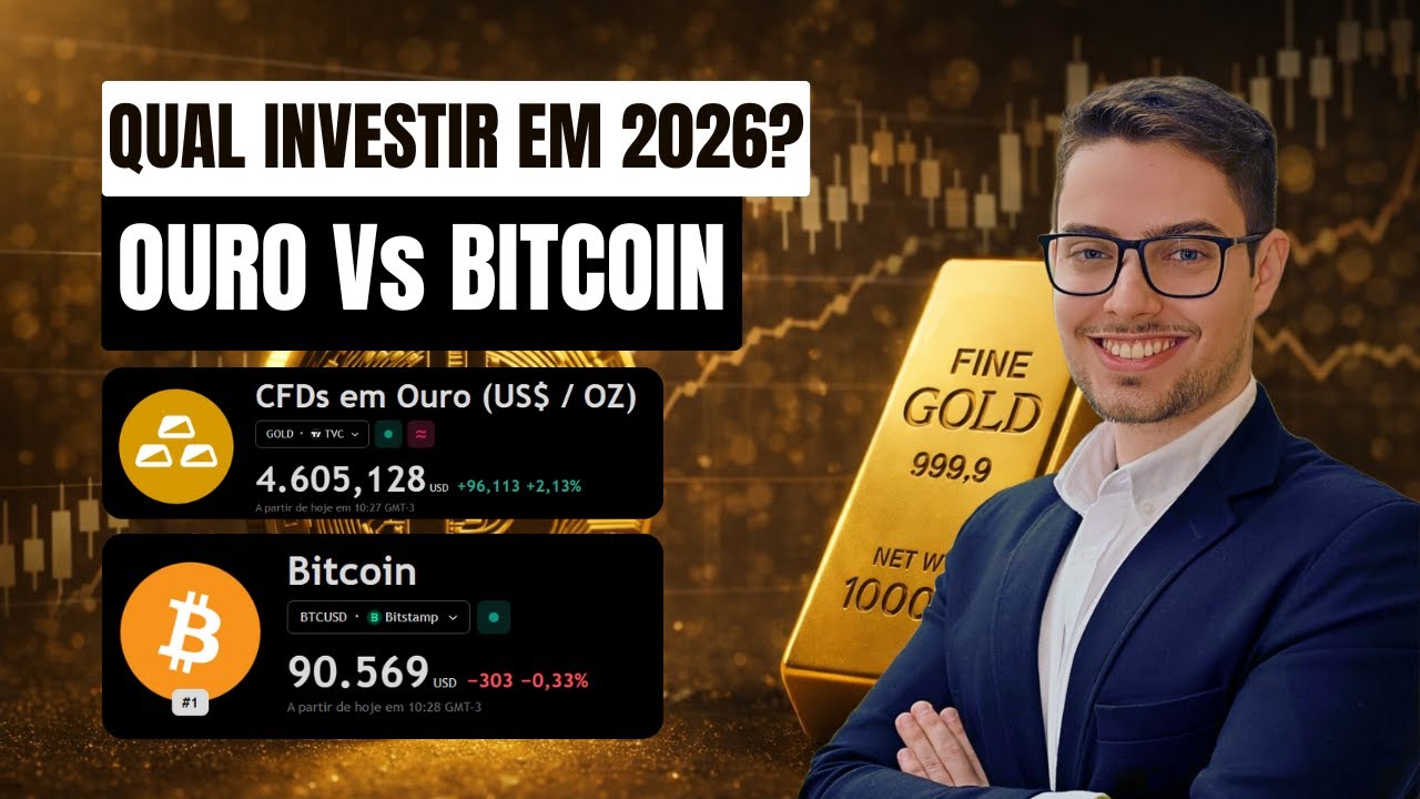 Ouro Vs Bitcoin: Onde INVESTIR pensando em 2026?