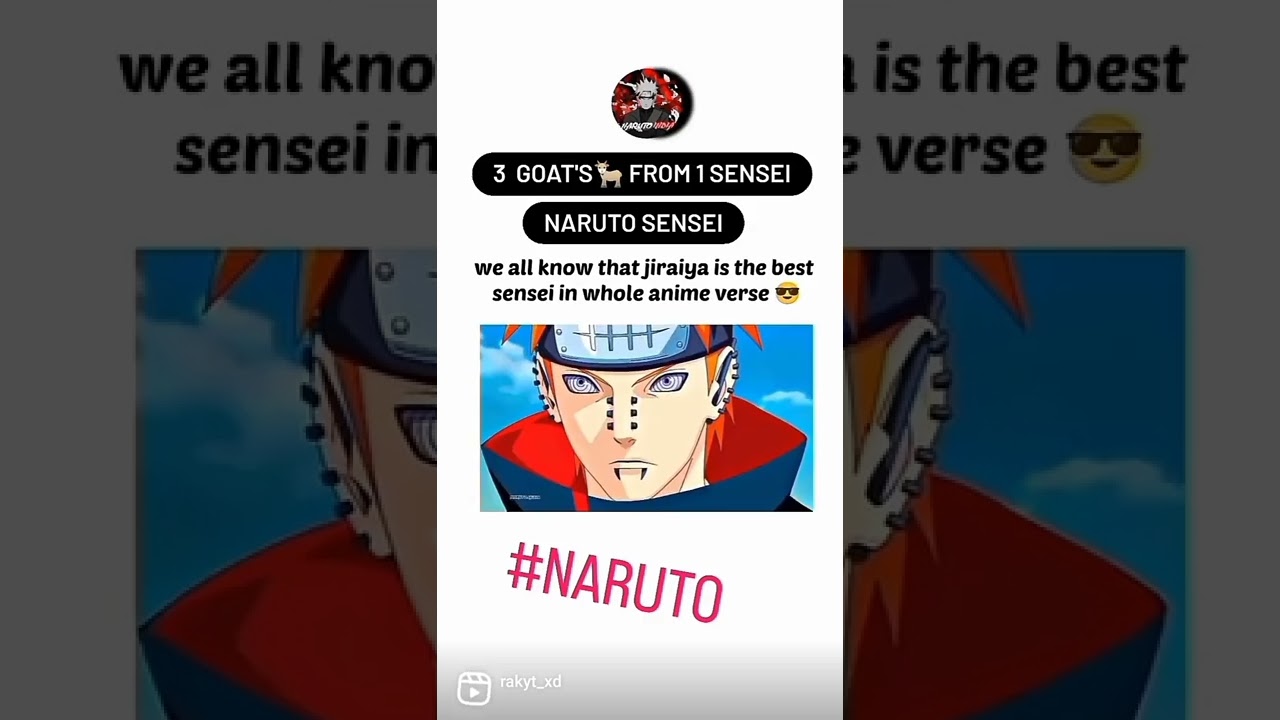 3 Goat's From 1 sensei #jiraya #pervysage #naruto #pain #nagato #minato #shorts #edit