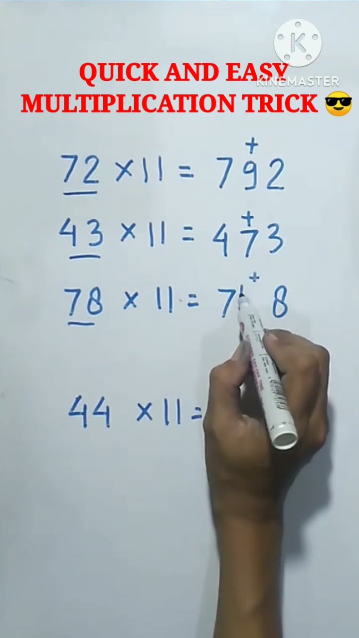 Multiply by 11 in 1 SECOND? This Trick is GENIUS! 72 x 11