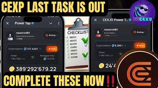 CEXP LAST TASK IS OUT - DON'T MISS OUT ❌