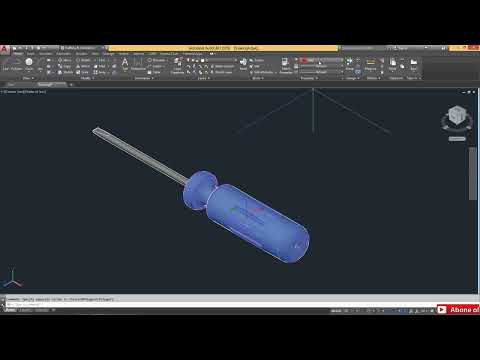 Autocad 3 Boyutlu Çizim/Autocad Eğitimi/Autocad 3d Modeling/Autocad Tornavida