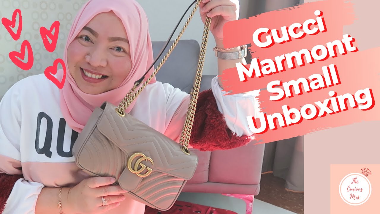 Gucci Marmont Small Bag Unboxing 2024 (Dusty Pink or Nude or Beige Matelasse) |  The Curious Mrs