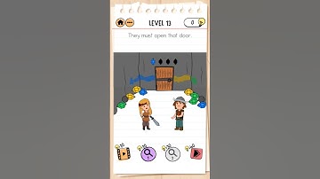 BRAIN TEST 2- QUEST FOR BRAINIAC LEVEL 13- they must open that door. #braintest2 #gaming #newgame