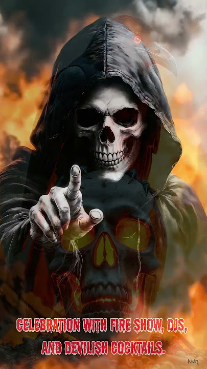 Fire Night Halloween Invitation | Halloween Invitation Maker | Editable Canva MP4 File