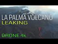 La Palma Volcano leaking through lava tubes! 4K Drone 60 FPS. 04.12.21