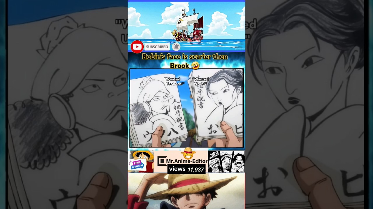 Robin's face is scarier then Brook 🤣