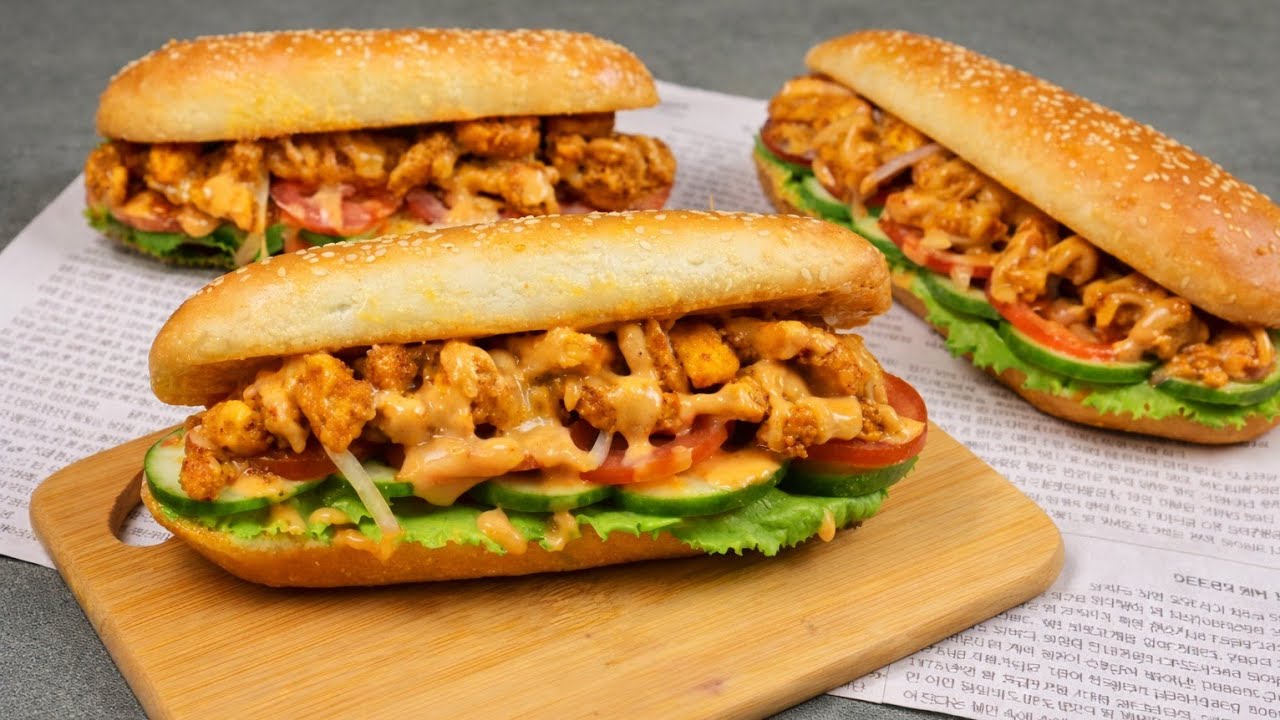 Subway BURGER at home | घर पर Subway-style चिकन बर्गर | (1 min ) recipe 