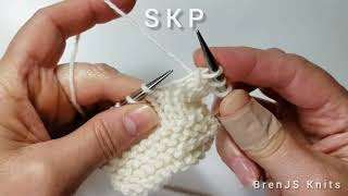 How to SKP or slip, knit, pass one stitch over
