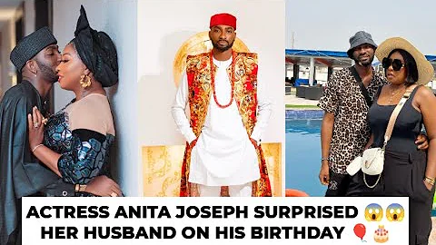 Nollywood Actress Anita Joseph surprised!!! 😱😱 her husband on his birthday