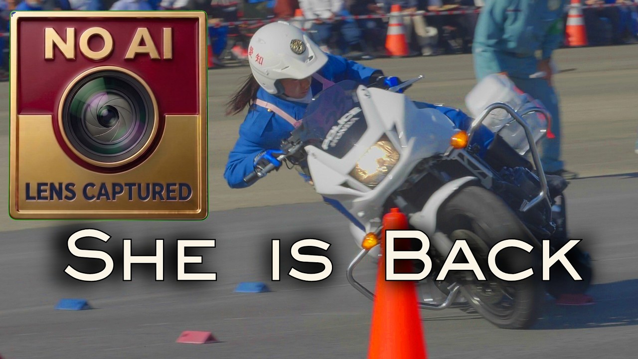 Female Police Rider Crash Revenge Comeback Battle Japan Gymkhana Skill 300kg+ HONDA CB1300P NO AI 4K
