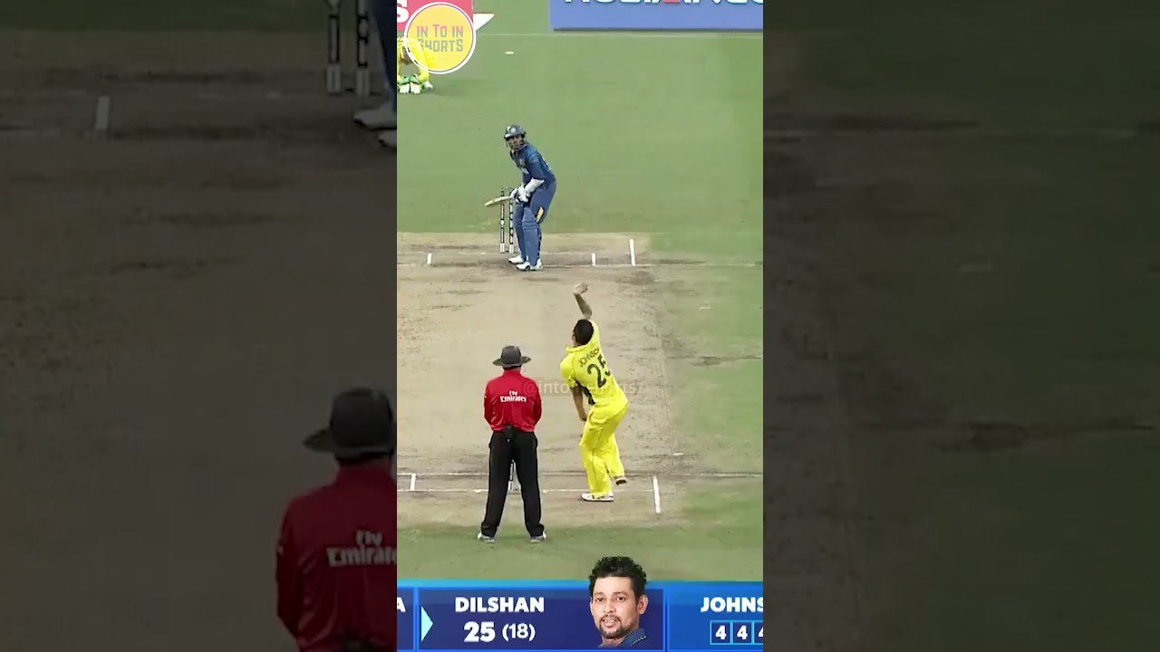 Dilshan's 6 fours in an over off Johnson