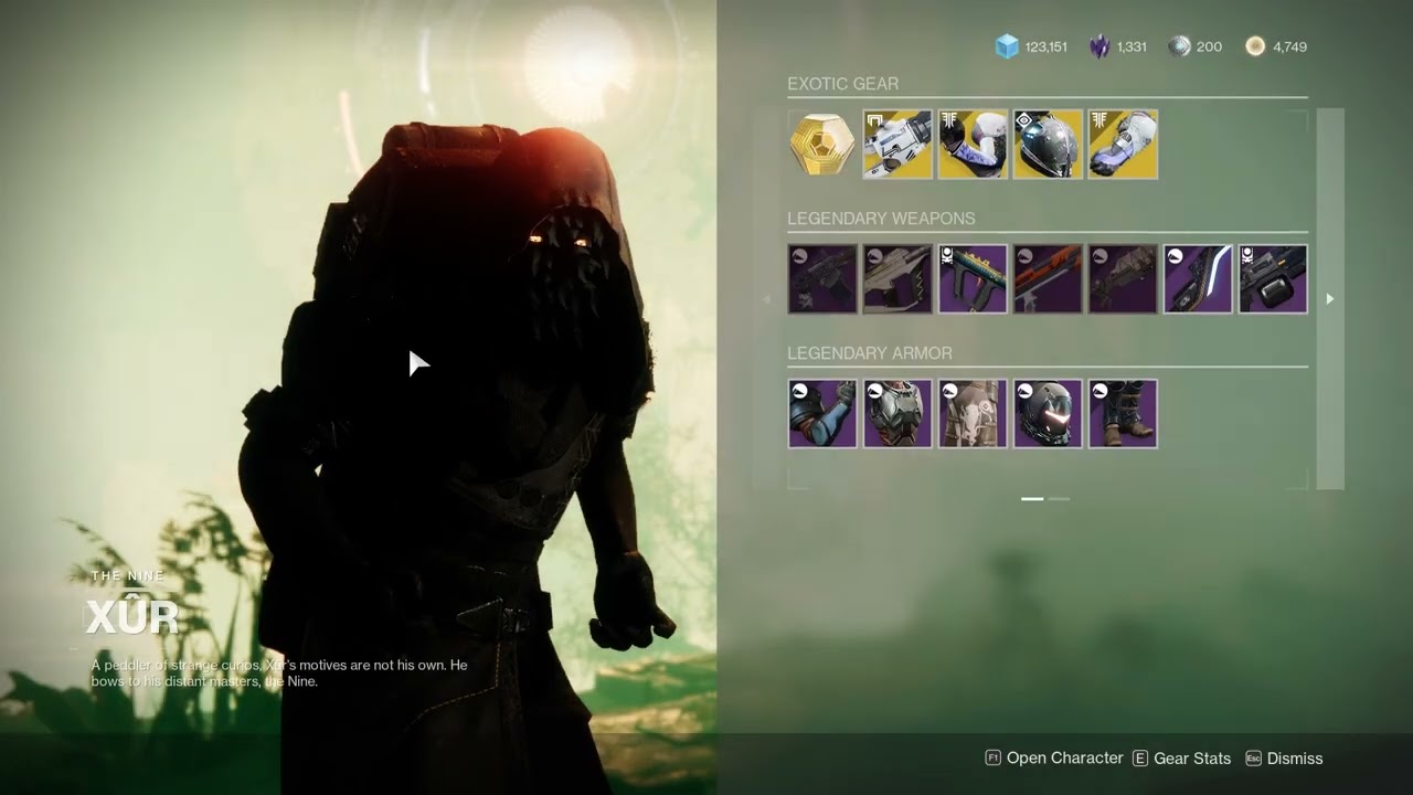 Destiny 2 Xur Inventory April 1st 2022