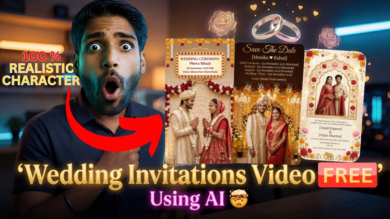 💍✨ Make AI Wedding Invitation Video FREE & UNLIMITED on Mobile (Unlimited Exports!)
