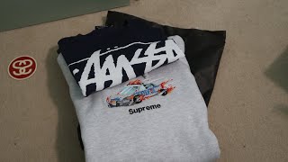 SUPREME COP CAR HOODIE + STUSSY WORLD TOUR TEE UNBOXING/REVIEW