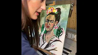 Frida Kahlo Self Portrait Making