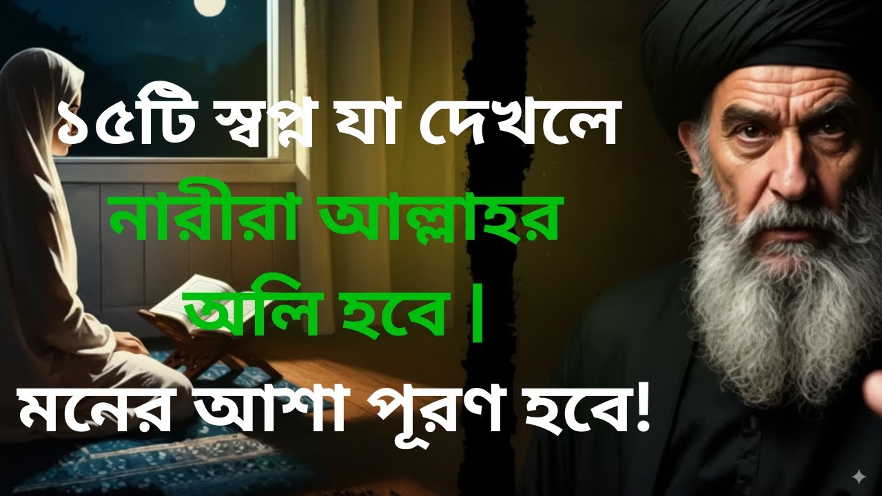 ১৫টি স্বপ্ন যা দেখলে নারীরা আল্লাহর অলি হবে | মনের আশা পূরণ হবে! #banglaislamicvideo #dua