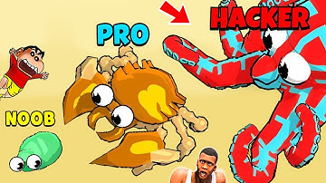 SHINCHAN NOOB vs PRO vs HACKER in EAT TO EVOLVE with FRANKLIN & CHOP | DREAM SQUAD